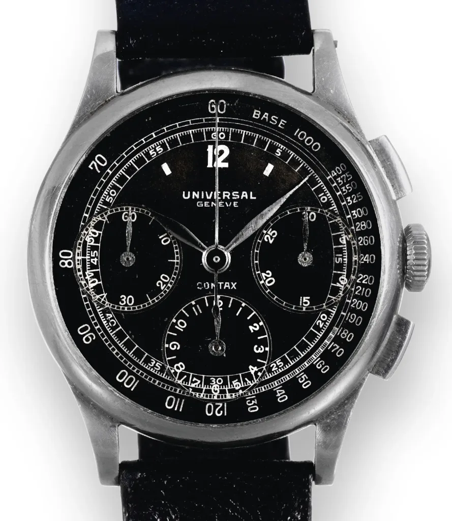 A Universal Geneve Contax Serial 607784 - Courtesy of Antiquorum