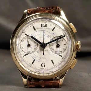 Universal Watch - Compur 18kt. Gold 1934 Hinged-Case Chronograph - Cal. 292