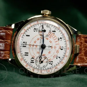 Universal Watch - Original 18kt. Gold 1928 Hinged-Case Chronograph - Cal. 16